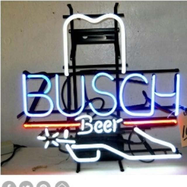 Busch Beer Cowboy Boot Neon Sign